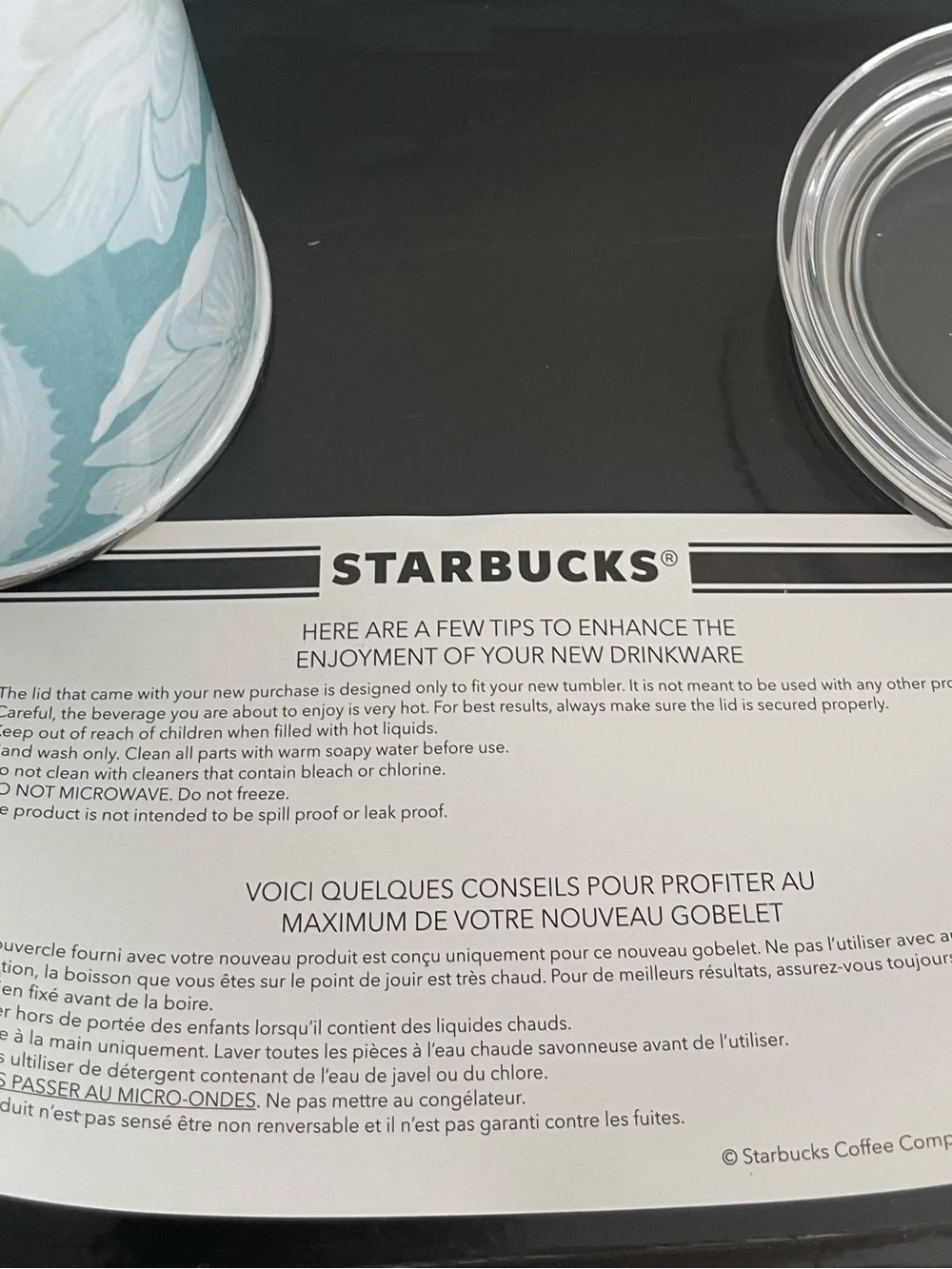 NEW Starbucks Stainless Steel Mercury Cactus Sunprint Tumbler-Blue/Orange Ombre